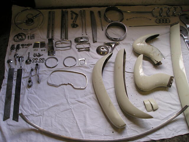 Auto Union 1000 SP Roadster 1961 – Refurbished chrome parts